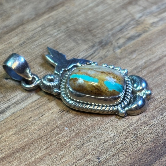 Royston turquoise & 925 pendant - Picture 2 of 6